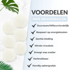 FAVE Drogerballen XL - 6 Stuks - Inclusief Opbergzakje - Wasbol - Wasballen - Doseerbol - Droogballen - Duurzaam 11 FAVE Drogerballen XL - 6 Stuks - Inclusief Opbergzakje - Wasbol - Wasballen - Doseerbol - Droogballen - Duurzaam -Dagelijkse Benodigdheden Winkel 1200x1200 1196