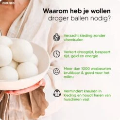 Drogerballen - Droogballen Voor Wasdrogers - Wasdrogerballen, Wasbollen & Wasballen - 100% Diervriendelijk, Duurzaam & Herbruikbaar - Duurzaam Cadeau - Energie Besparen - RWS Wol & Zero Waste - 6 Stuks Van Zivanto -Dagelijkse Benodigdheden Winkel 1200x1200 1227