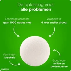 Drogerballen - Droogballen Voor Wasdrogers - Wasdrogerballen, Wasbollen & Wasballen - 100% Diervriendelijk, Duurzaam & Herbruikbaar - Duurzaam Cadeau - Energie Besparen - RWS Wol & Zero Waste - 6 Stuks Van Zivanto -Dagelijkse Benodigdheden Winkel 1200x1200 1228