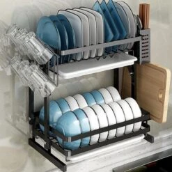 TammaT - Afdruiprek Met Lekbak 2 Laags – Inklapbaar - Afwasrek – Met 2 Lekbakken – Extra Accessories Voor Servies En Snijplanken - RVS - 38x35x26,5cm 18 TammaT - Afdruiprek Met Lekbak 2 Laags – Inklapbaar - Afwasrek – Met 2 Lekbakken – Extra Accessories Voor Servies En Snijplanken - RVS - 38x35x26,5cm -Dagelijkse Benodigdheden Winkel 1200x1200 1367