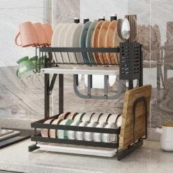 TammaT - Afdruiprek Met Lekbak 2 Laags – Inklapbaar - Afwasrek – Met 2 Lekbakken – Extra Accessories Voor Servies En Snijplanken - RVS - 38x35x26,5cm 19 TammaT - Afdruiprek Met Lekbak 2 Laags – Inklapbaar - Afwasrek – Met 2 Lekbakken – Extra Accessories Voor Servies En Snijplanken - RVS - 38x35x26,5cm -Dagelijkse Benodigdheden Winkel 1200x1200 1368