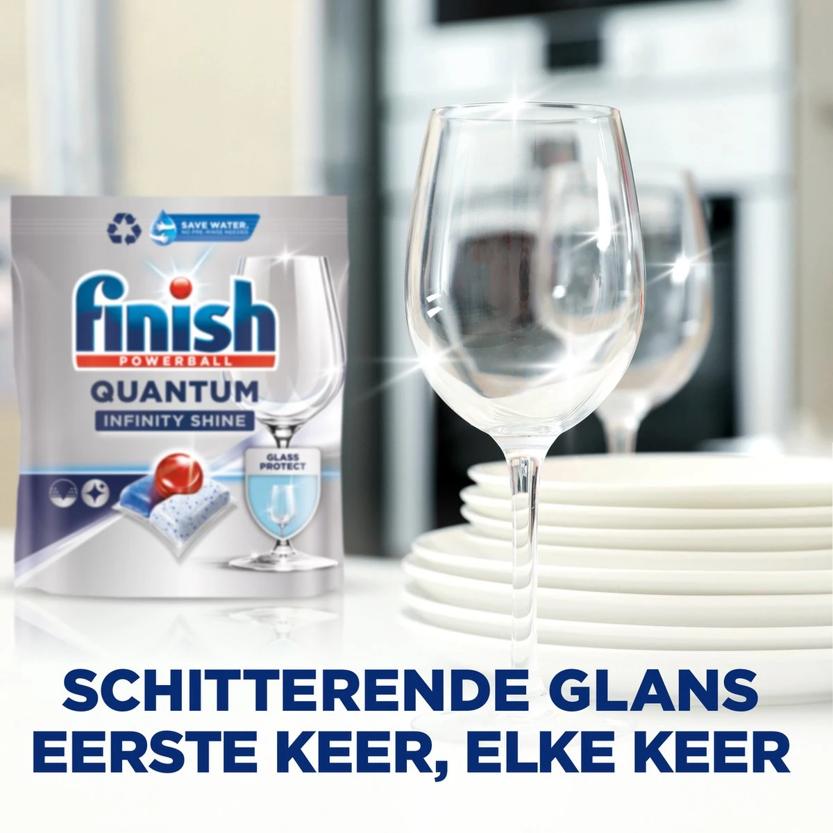 Finish Quantum Infinity Shine Vaatwastabletten - 83 Capsules 2 Finish Quantum Infinity Shine Vaatwastabletten - 83 Capsules - Afbeelding 2