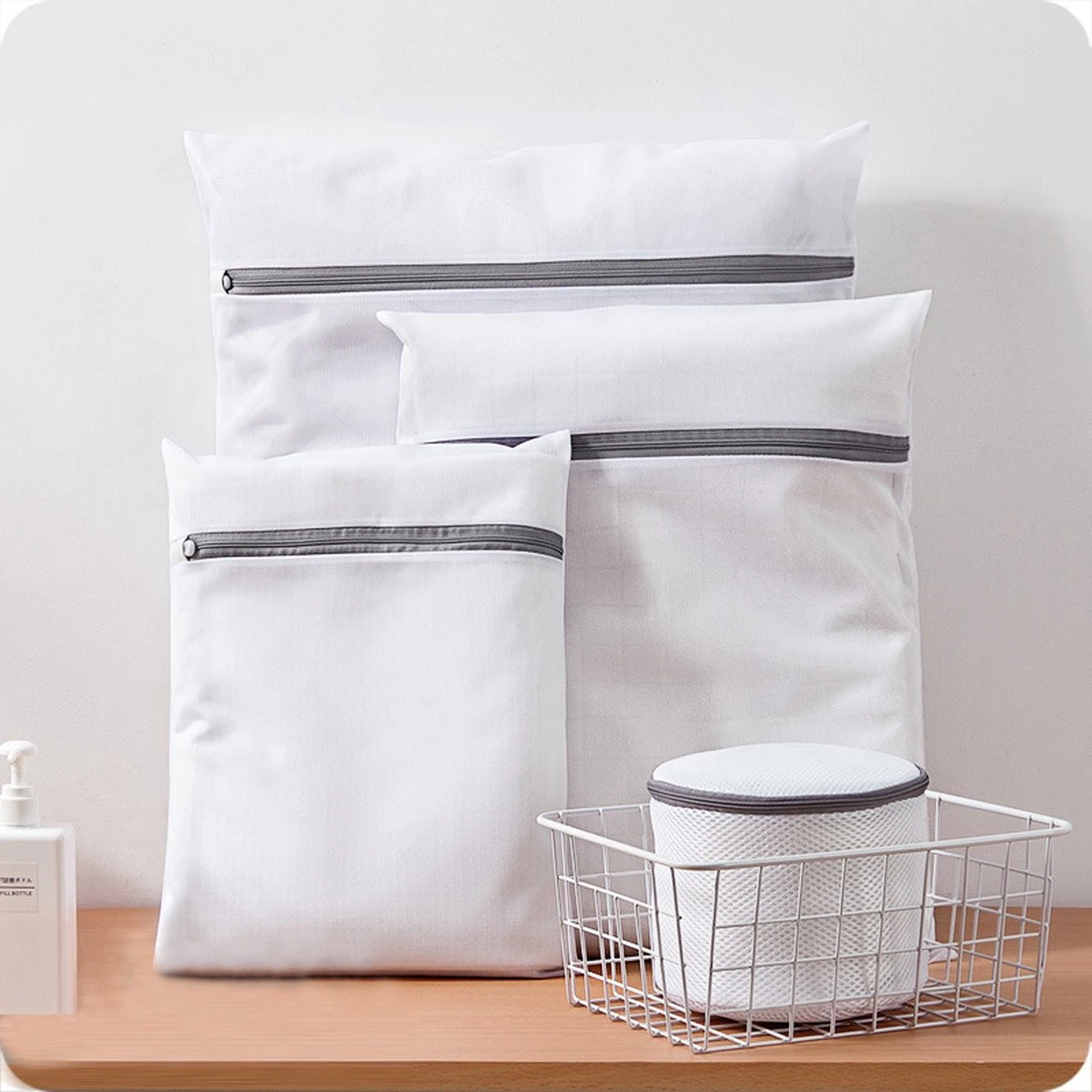 Merkloos Waszak 4 Delig - 1x Groot (50x60 Cm) - 1x Middel ( 40x50cm) - 1x Normaal (30x40cm) - 1x BH (17x15cm) 9 Merkloos Waszak 4 Delig - 1x Groot (50x60 Cm) - 1x Middel ( 40x50cm) - 1x Normaal (30x40cm) - 1x BH (17x15cm) - Afbeelding 9