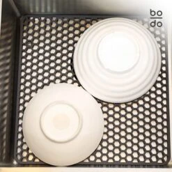 BODO Gootsteenmat Siliconen Donker Grijs - 34.5 X 34.5 Cm - Keuken Accessoires - Gootsteen Beschermer - Onderzetters Siliconen - Anti Kras -Dagelijkse Benodigdheden Winkel 1200x1200 1687