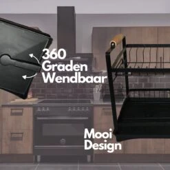 Afdruiprek - Zwart/ Met Flexibele Water Afvoer/ Borden, Pannen Bestek/ RVS/ Lichtgewicht/ Lekbak/ Luxe Uitvoering 10 Afdruiprek - Zwart/ Met Flexibele Water Afvoer/ Borden, Pannen Bestek/ RVS/ Lichtgewicht/ Lekbak/ Luxe Uitvoering -Dagelijkse Benodigdheden Winkel 1200x1200 1732