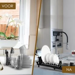 MIRI Afdruiprek – Afwasrek – Uitschuifbaar – Met Lekbak In Gootsteen – Afwas – Roestvrij Staal – Zwart 15 MIRI Afdruiprek – Afwasrek – Uitschuifbaar – Met Lekbak In Gootsteen – Afwas – Roestvrij Staal – Zwart -Dagelijkse Benodigdheden Winkel 1200x1200 1756