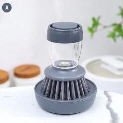 Afwasborstel Met Zeepdispenser – Met 3 Verschillende Opzet Stukken – Inclusief Houder – Grijs – Afwas Borstel Zeepreservoir – Zeep Handborstel – Doseerpomp – Afwasmiddel Dispenser – Navulbaar -Dagelijkse Benodigdheden Winkel 1200x1200 1805