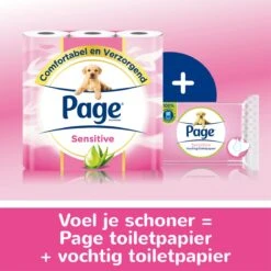 Page Vochtig Toiletpapier - 6 X 74 Stuks - Sensitive Maxi Vochtig Wc Papier - Voordeelverpakking -Dagelijkse Benodigdheden Winkel 1200x1200 1821