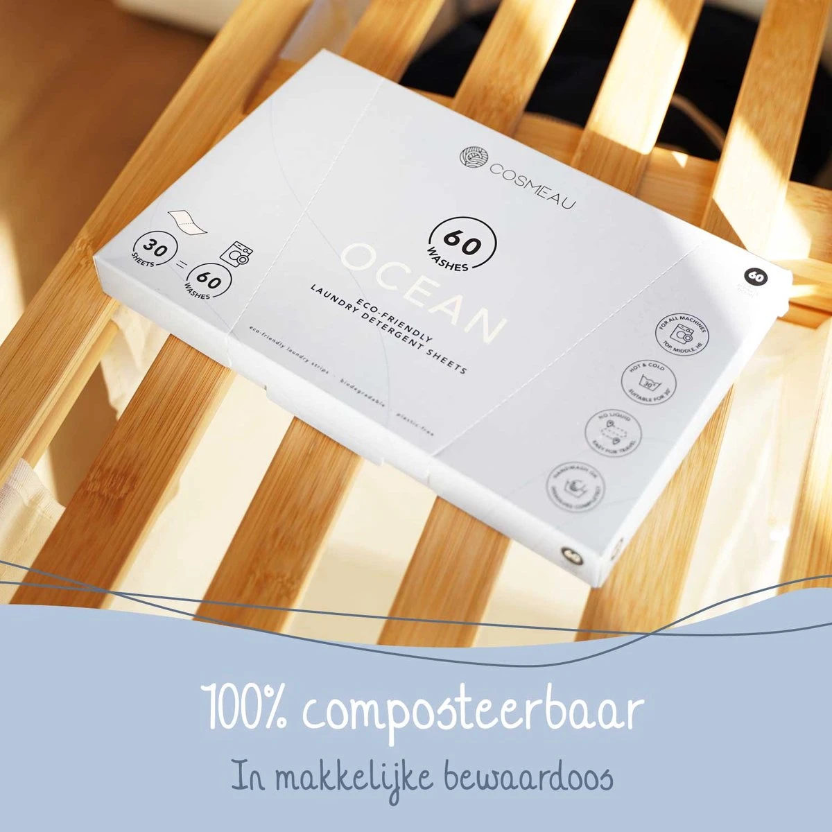 Cosmeau Wasmiddel Wasstrips 120 Wasbeurten Zeebries Wasvellen Wasdoekjes Detergent Sheets Eco Laundry Strips - Cosmo Cosmea Kosmo 8 Cosmeau Wasmiddel Wasstrips 120 Wasbeurten Zeebries Wasvellen Wasdoekjes Detergent Sheets Eco Laundry Strips - Cosmo Cosmea Kosmo - Afbeelding 8