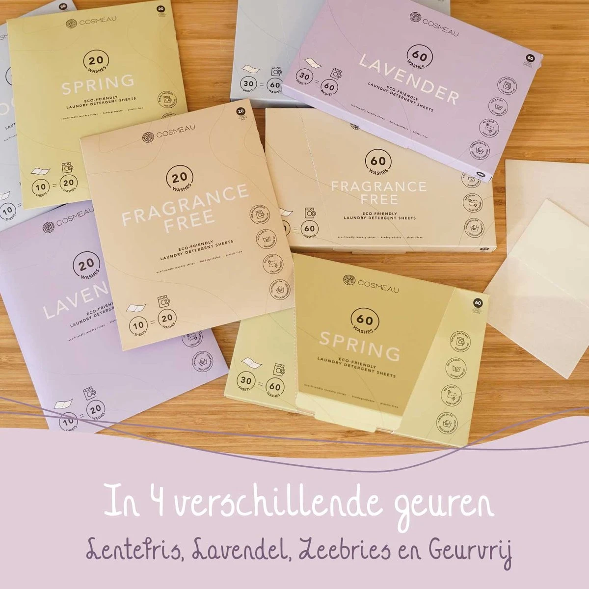 Cosmeau Wasmiddel Wasstrips 120 Wasbeurten Zeebries Wasvellen Wasdoekjes Detergent Sheets Eco Laundry Strips - Cosmo Cosmea Kosmo 9 Cosmeau Wasmiddel Wasstrips 120 Wasbeurten Zeebries Wasvellen Wasdoekjes Detergent Sheets Eco Laundry Strips - Cosmo Cosmea Kosmo - Afbeelding 9
