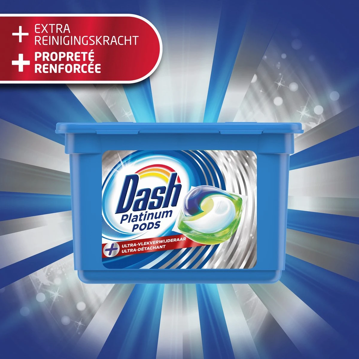 Dash Platinum Wasmiddel Pods - Wascapsules - Extra Reinigingskracht - Voordeelverpakking 3 X 38 Wasbeurten 6 Dash Platinum Wasmiddel Pods - Wascapsules - Extra Reinigingskracht - Voordeelverpakking 3 X 38 Wasbeurten - Afbeelding 6