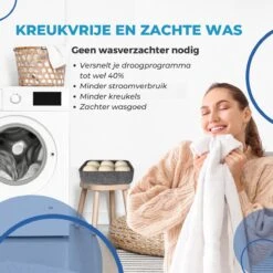 ANATURES Wollen XL Drogerballen 6 Stuks In Opbergmand – Herbruikbare Droogballen Wasdroger – Nieuw Zeelands RWS Schaapswol - Wasdrogerballen Duurzaam – Natuurlijke Wasverzachter -Dagelijkse Benodigdheden Winkel 1200x1200 74