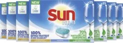 SUN® Sun All-in-1 Normaal Vaatwastabletten - 7 X 25 Tabletten - Voordeelverpakking -Dagelijkse Benodigdheden Winkel 1200x417 1
