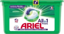 Ariel All In 1 Wasmiddel Pods - Original Wit - 3x43 Wasbeurten - Voordeelverpakking