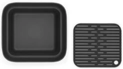 Brabantia SinkSide Afwasbak Vierkant - Met Afdruipschaal - Dark Grey -Dagelijkse Benodigdheden Winkel 1200x675