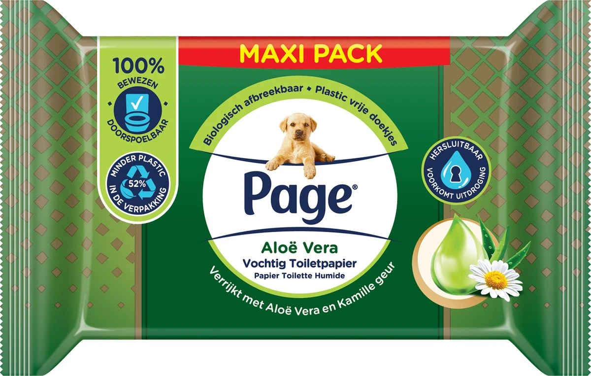 Page Vochtig Toiletpapier - 6 X 74 Stuks - Aloë Vera Maxi Vochtig Wc Papier - Voordeelverpakking 4 Page Vochtig Toiletpapier - 6 X 74 Stuks - Aloë Vera Maxi Vochtig Wc Papier - Voordeelverpakking - Afbeelding 4