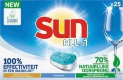 SUN® Sun All-in-1 Normaal Vaatwastabletten - 7 X 25 Tabletten - Voordeelverpakking -Dagelijkse Benodigdheden Winkel 1200x784