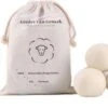 Geniet Van Gemak® | Herbruikbare Wollen Drogerballen | Wasbollen | Schaapswol | Duurzame En Energiebesparende Wasballen | 6 XL Drogerballen