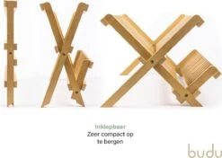 Budu Afdruiprek - Afdruiprekje Van Bamboe Hout - Afdruiprek Voor Afwas - Vaatwasrek - Keukenrek - Inklapbaar - Opvouwbaar - -Dagelijkse Benodigdheden Winkel 1200x856 2