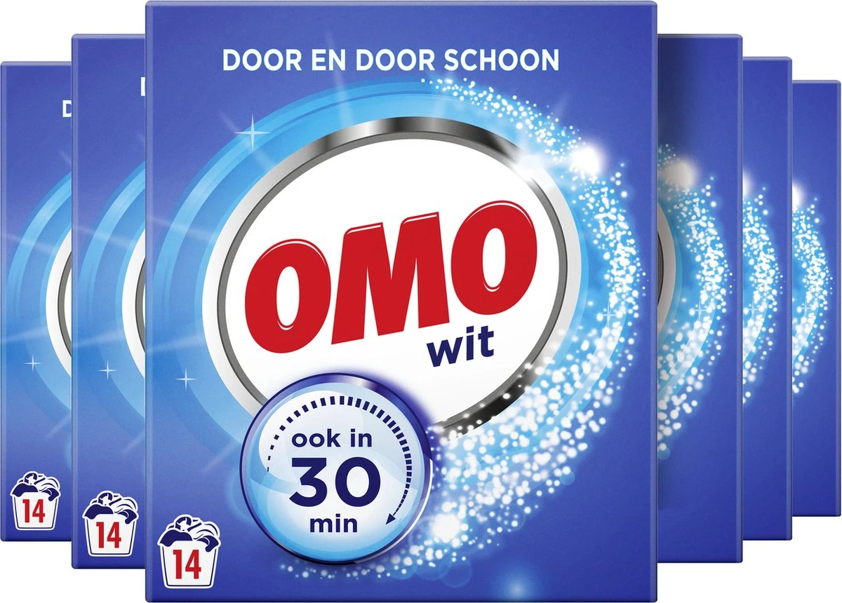 Omo Wit Waspoeder - 6 X 14 Wasbeurten - Voordeelverpakking 2 Omo Wit Waspoeder - 6 X 14 Wasbeurten - Voordeelverpakking - Afbeelding 2