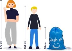 Wonair - Grote Waszak - 60x90cm - Hemelsblauw - Met Trekkoord En Draagband -Dagelijkse Benodigdheden Winkel 1200x860