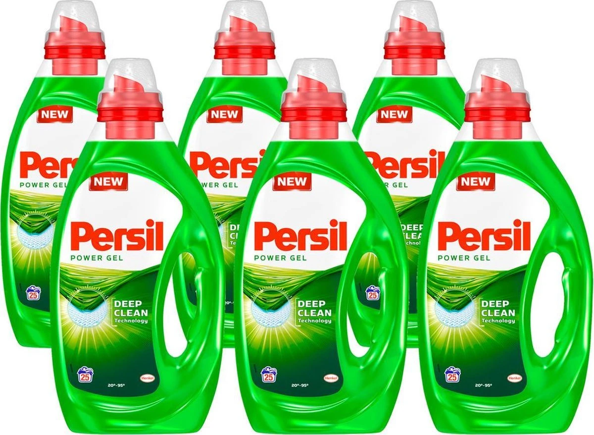 Persil® Persil Power Gel Vloeibaar Wasmiddel - Voordeelverpakking - 6 X 25 Wasbeurten. 1 Persil® Persil Power Gel Vloeibaar Wasmiddel - Voordeelverpakking - 6 X 25 Wasbeurten.