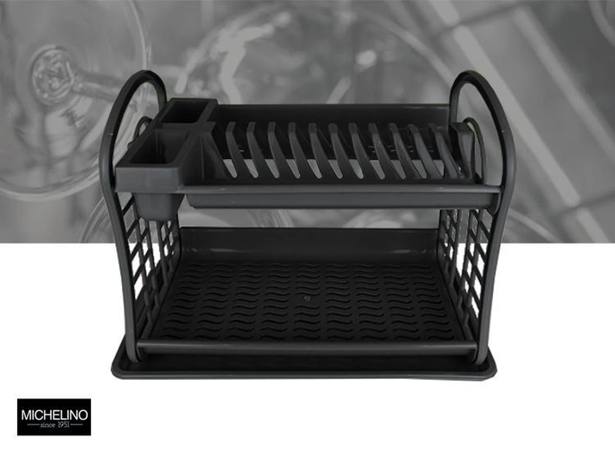 Hoffmans Afdruiprek - 2 Verdiepingen - 47x28x34 Cm 3 Hoffmans Afdruiprek - 2 Verdiepingen - 47x28x34 Cm - Afbeelding 3