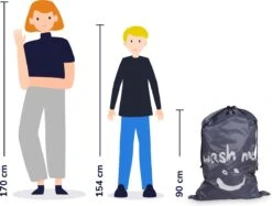 Wonair - Grote Waszak - Wash Me - Wastas - 60x90cm - Grijs - Met Trekkoord -Dagelijkse Benodigdheden Winkel 1200x909