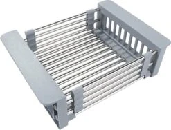 IBright Verstelbare Keukenrek - Gootsteen Mand - Afdruiprek – Vergiet – Verstelbaar In Lengte - Uitschuifbaar - RVS Grijs -Dagelijkse Benodigdheden Winkel 1200x914 1