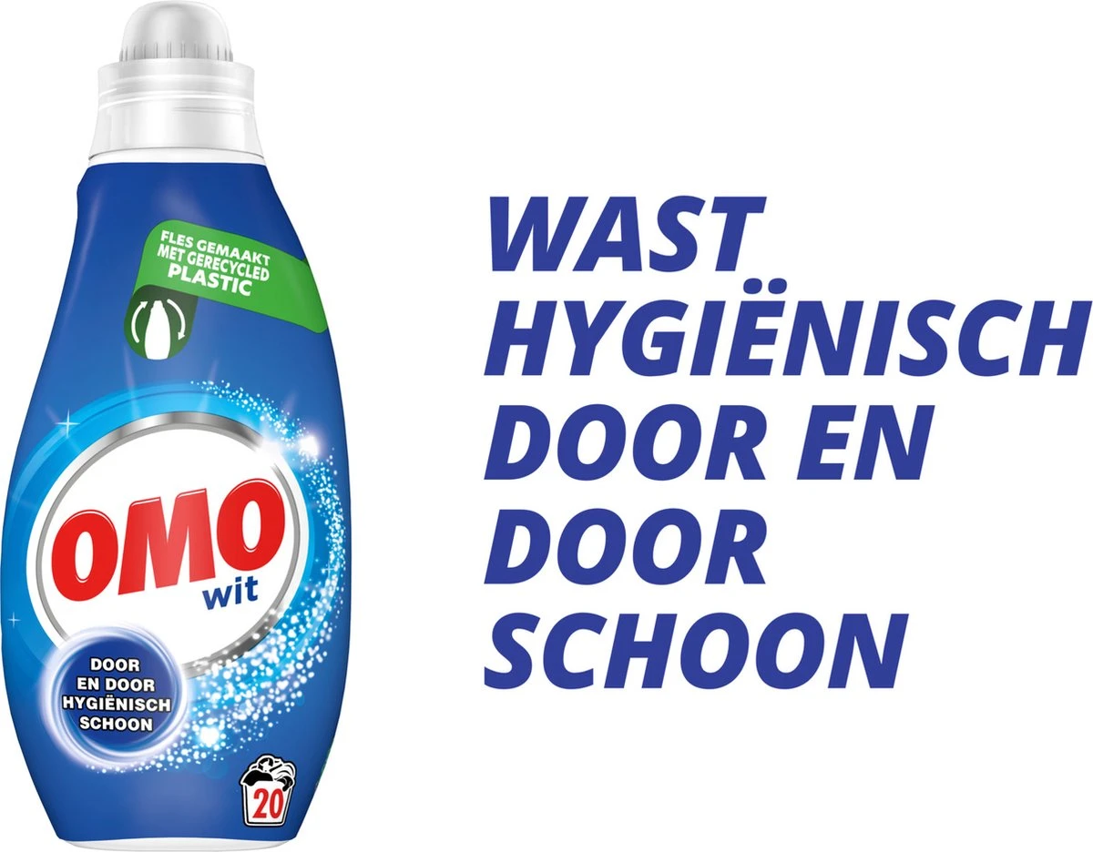 Omo Klein & Krachtig Wit Vloeibaar Wasmiddel - 8 X 20 Wasbeurten - Voordeelverpakking 6 Omo Klein & Krachtig Wit Vloeibaar Wasmiddel - 8 X 20 Wasbeurten - Voordeelverpakking - Afbeelding 6