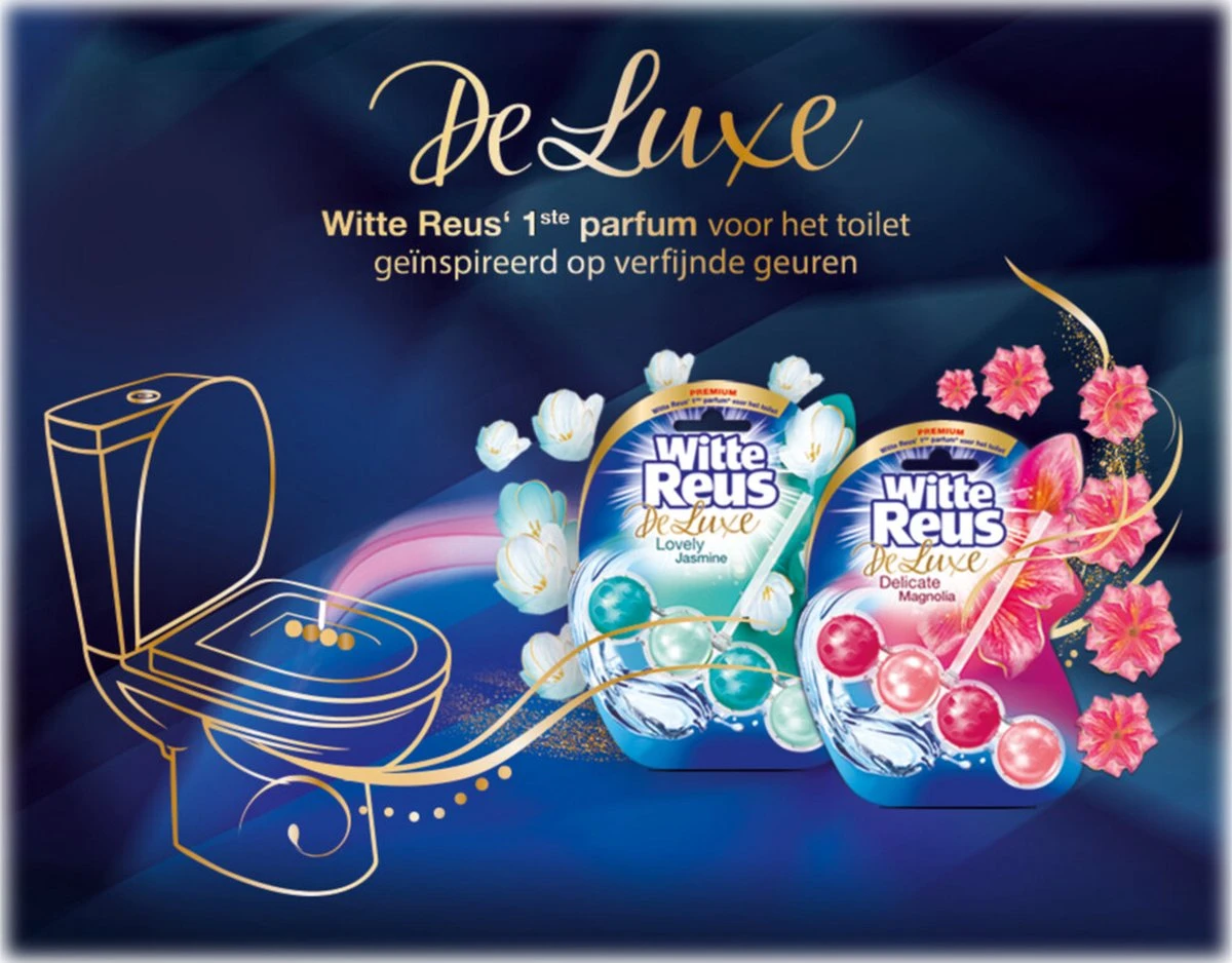 Witte Reus DeLuxe Toiletblok - Lovely Jasmine - WC Blokjes Voordeelverpakking - 10 Stuks 4 Witte Reus DeLuxe Toiletblok - Lovely Jasmine - WC Blokjes Voordeelverpakking - 10 Stuks - Afbeelding 4