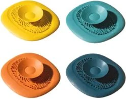 Luxe Doucheputje Afvoer Plug Zeef Stopper Stop - Universele Haarfilter Haarvanger Gootsteenstop Afvoerstop Onderdeel Afvoerputje Stopper Putje Rooster Voor Wastafel Gootsteen Spoelbak Bad Douchebak Keuken Wasbak Badkuip Aanrecht - Siliconen - Geel -Dagelijkse Benodigdheden Winkel 1200x938