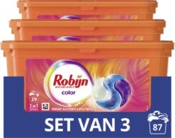 Robijn Color 3 In 1 Wascapsules - 3 X 29 Wasbeurten - Halfjaarbox 11 Robijn Color 3 In 1 Wascapsules - 3 X 29 Wasbeurten - Halfjaarbox -Dagelijkse Benodigdheden Winkel 1200x948