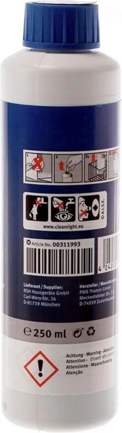 Bosch / Siemens Vaatwasser Reiniger - 250 Ml -Dagelijkse Benodigdheden Winkel 338x1200