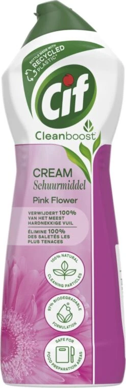 Cif CleanBoost Cream Pink Schuurmiddel - 8 X 750 Ml - Voordeelverpakking -Dagelijkse Benodigdheden Winkel 390x1200 2