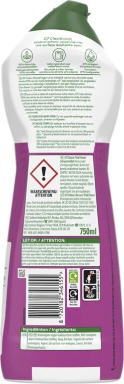 Cif CleanBoost Cream Pink Schuurmiddel - 8 X 750 Ml - Voordeelverpakking -Dagelijkse Benodigdheden Winkel 390x1200 3