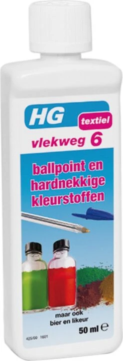 HG Vlekweg 6 - 50ml- Voor O.a. Vlekken Van Ballpoint & Hardnekkige Kleurstoffen 11 HG Vlekweg 6 - 50ml- Voor O.a. Vlekken Van Ballpoint & Hardnekkige Kleurstoffen -Dagelijkse Benodigdheden Winkel 411x1200