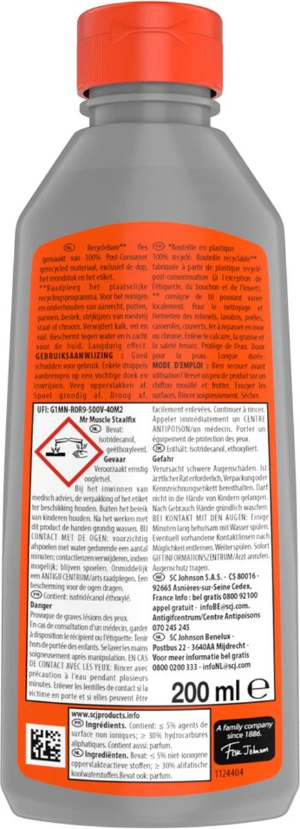 4x Mr. Muscle Staalfix 200 ML 2 4x Mr. Muscle Staalfix 200 ML - Afbeelding 2