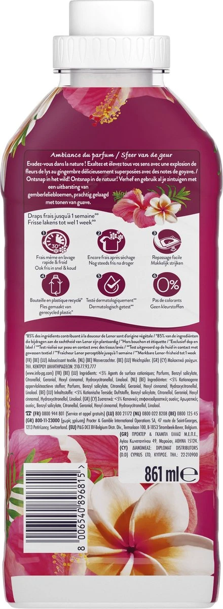 Lenor Gemberlelie En Guave - Wasverzachter - 12 X 41 Wasbeurten Voordeelverpakking 3 Lenor Gemberlelie En Guave - Wasverzachter - 12 X 41 Wasbeurten Voordeelverpakking - Afbeelding 3