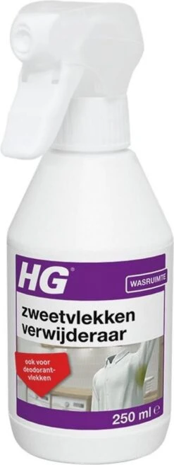 HG Zweetvlekkenverwijderaar - 250ml - Effectief Tegen Zweet- En Deodorantvlekken - Geschikt Voor Wit En Gekleurd Textiel -Dagelijkse Benodigdheden Winkel 451x1200