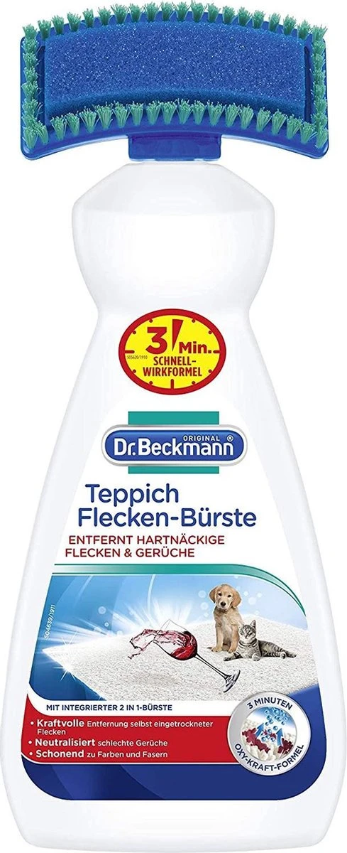 Dr. Beckmann Tapijtvlekkenborstel - Tapijtreiniging - Tapijt Vlekverwijderaar Met Borstel - Schoon Tapijt - Dierenvlekkenverwijderaar 1 Dr. Beckmann Tapijtvlekkenborstel - Tapijtreiniging - Tapijt Vlekverwijderaar Met Borstel - Schoon Tapijt - Dierenvlekkenverwijderaar