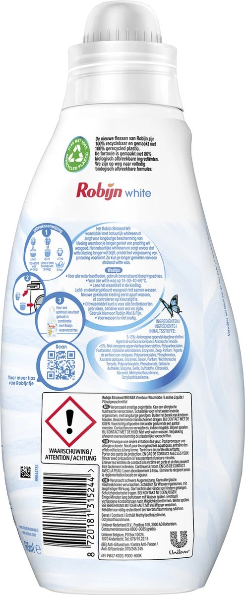 Robijn Klein & Krachtig Classics Stralend Wit Vloeibaar Wasmiddel - 8 X 19 Wasbeurten - Voordeelverpakking 3 Robijn Klein & Krachtig Classics Stralend Wit Vloeibaar Wasmiddel - 8 X 19 Wasbeurten - Voordeelverpakking - Afbeelding 3