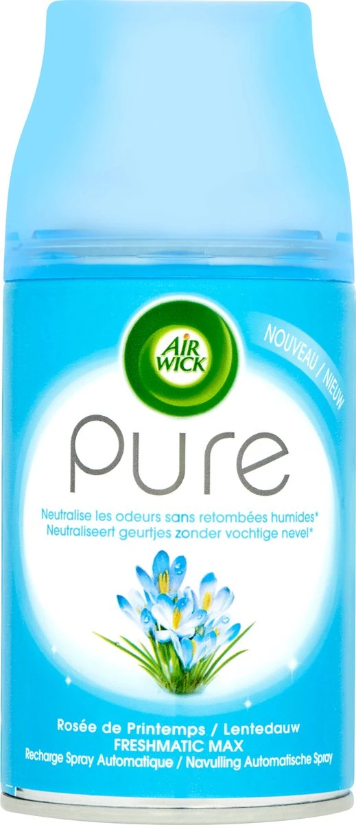 Air Wick Freshmatic Automatische Spray - Luchtverfrisser - Pure Lentedauw Navulling - 3 Stuks 2 Air Wick Freshmatic Automatische Spray - Luchtverfrisser - Pure Lentedauw Navulling - 3 Stuks - Afbeelding 2
