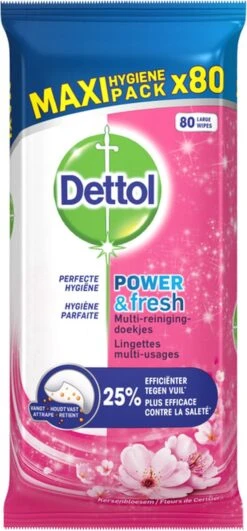 Dettol - Schoonmaakdoekjes - Power & Fresh - Kersenbloesem - 80 Stuks X8 11 Dettol - Schoonmaakdoekjes - Power & Fresh - Kersenbloesem - 80 Stuks X8 -Dagelijkse Benodigdheden Winkel 558x1200