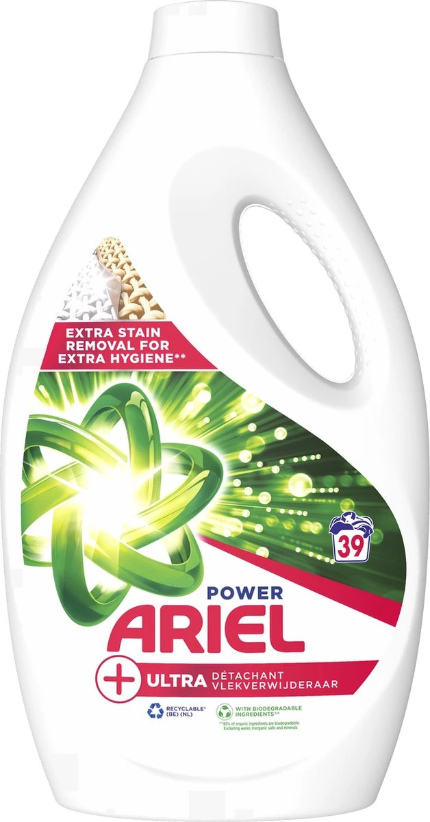 Ariel Vloeibaar Wasmiddel - +Ultra Détachant - Voordeelverpakking 5 X 39 Wasbeurten 6 Ariel Vloeibaar Wasmiddel - +Ultra Détachant - Voordeelverpakking 5 X 39 Wasbeurten - Afbeelding 6