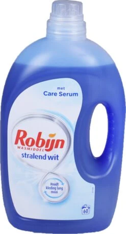 Robijn Wit Vloeibaar Wasmiddel 3L - 60 Wasbeurten - Voordeelverpakking -Dagelijkse Benodigdheden Winkel 647x1200