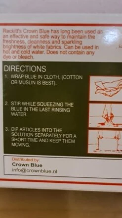 Reckitt's Crown Blue - Blauwsel - 4 X Tablet Van 14 Gr -Dagelijkse Benodigdheden Winkel 674x1200 2