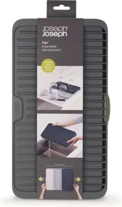 Joseph Joseph - Tier - Afdruipmat - Uitschuifbaar - Grijs -Dagelijkse Benodigdheden Winkel 711x1200 1