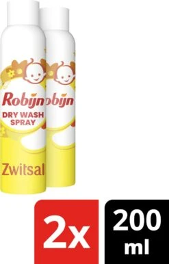 Robijn Dry Wash Spray Zwitsal - 2 X 200ml - Voordeelverpakking -Dagelijkse Benodigdheden Winkel 767x1200