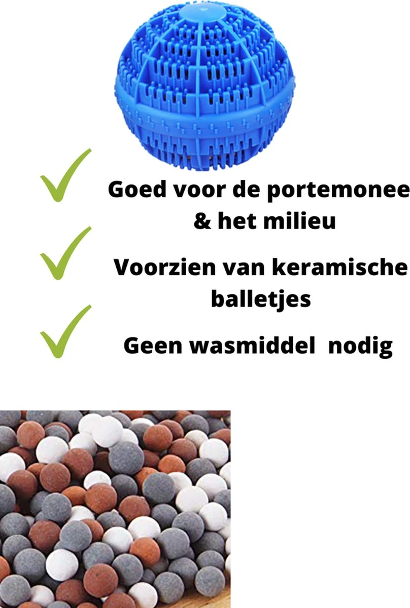 Merkloos V&P Wasbol Set Van 2 - Ecologische Wasbal - Keramische Balletjes - Duurzaam - Blauw - Wasmachine Reiniger - Wasmachine - Zonder Gebruik Van Wasmiddel 3 Merkloos V&P Wasbol Set Van 2 - Ecologische Wasbal - Keramische Balletjes - Duurzaam - Blauw - Wasmachine Reiniger - Wasmachine - Zonder Gebruik Van Wasmiddel - Afbeelding 3